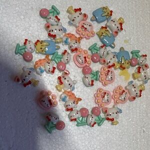 Bag of 50 Cute Assorted Hello Kitty Resin Flatbacks -
